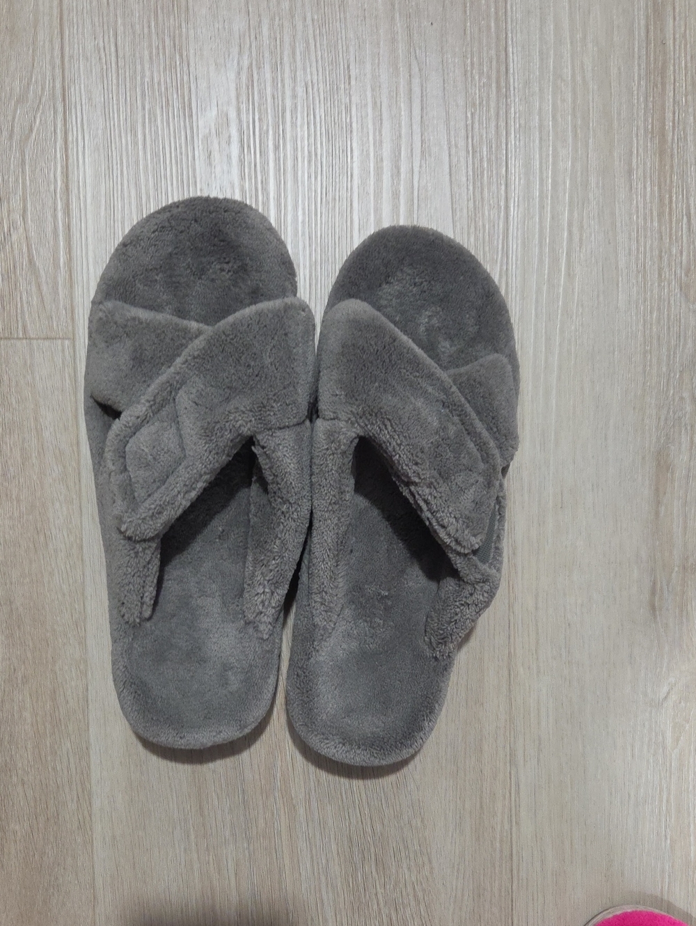 3C Studio Slippers Women 8 Relax Comfort Adjustable Cross Strap Slide Gray EU 39